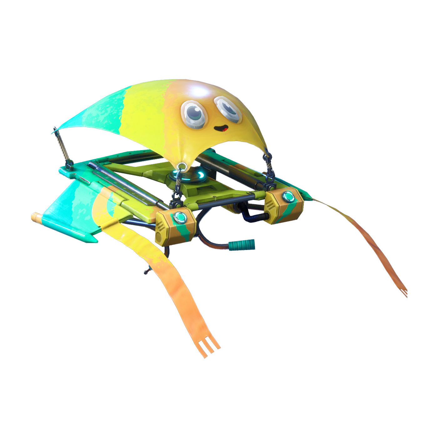 Colorful Powered Paraglider Trike With Pilot Transparent PNG Flight Illustration