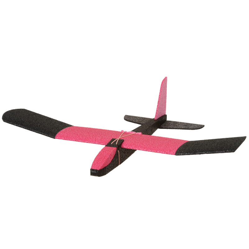 Pink Black Radio Controlled Glider Plane PNG Model Airplane Image