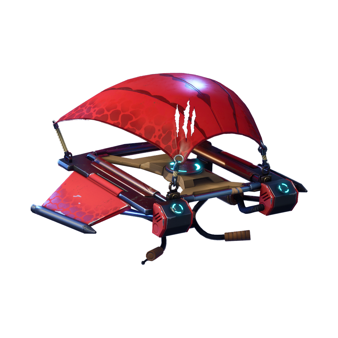 Red Motorized Hang Glider With Pilot Transparent PNG Artwork