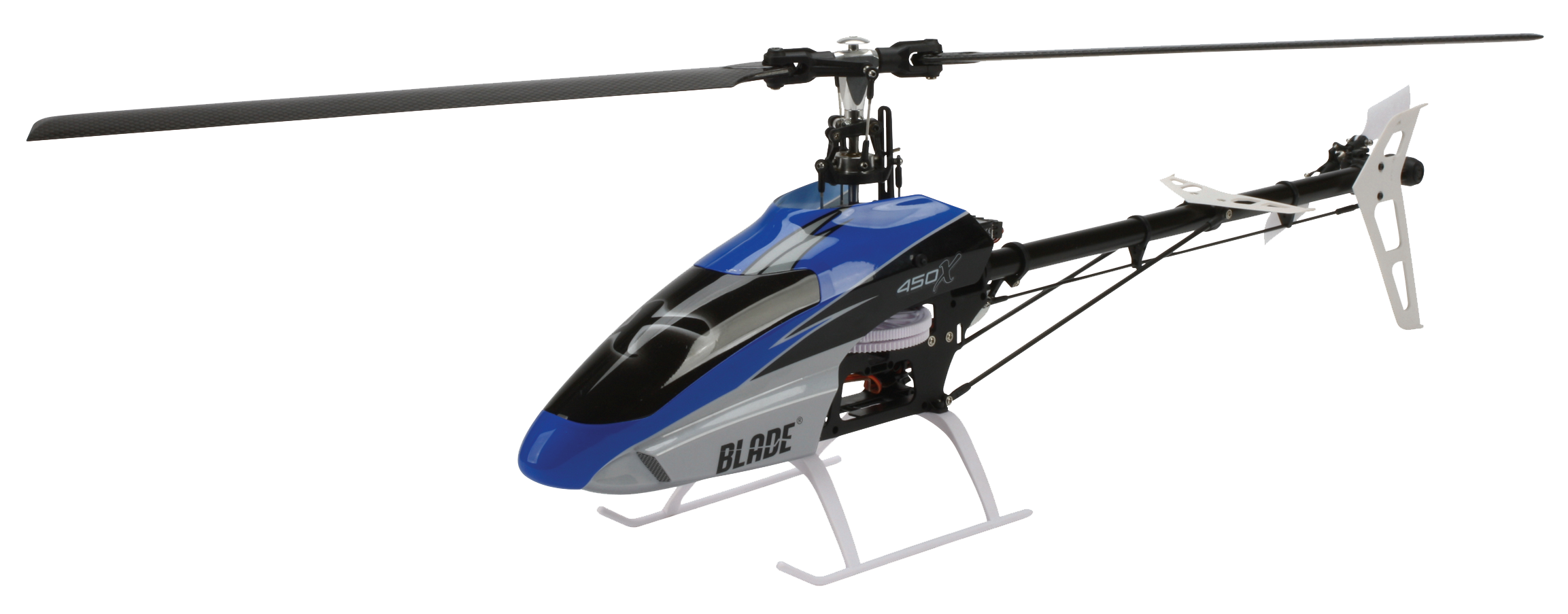 Blue Remote Control Model Helicopter In Flight PNG Toy Aircraft Image