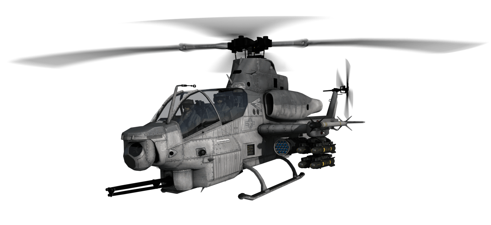 Gray Apache Military Helicopter With Rotor In Motion PNG Attack Helicopter Graphic