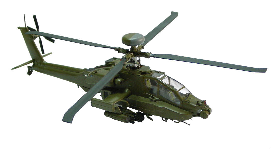 Olive Green Military Attack Helicopter Side View PNG Aircraft Graphic