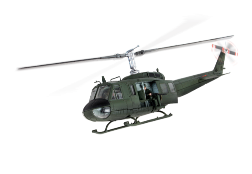 Olive Green Military Utility Helicopter Side View Isolated PNG Aircraft Graphic