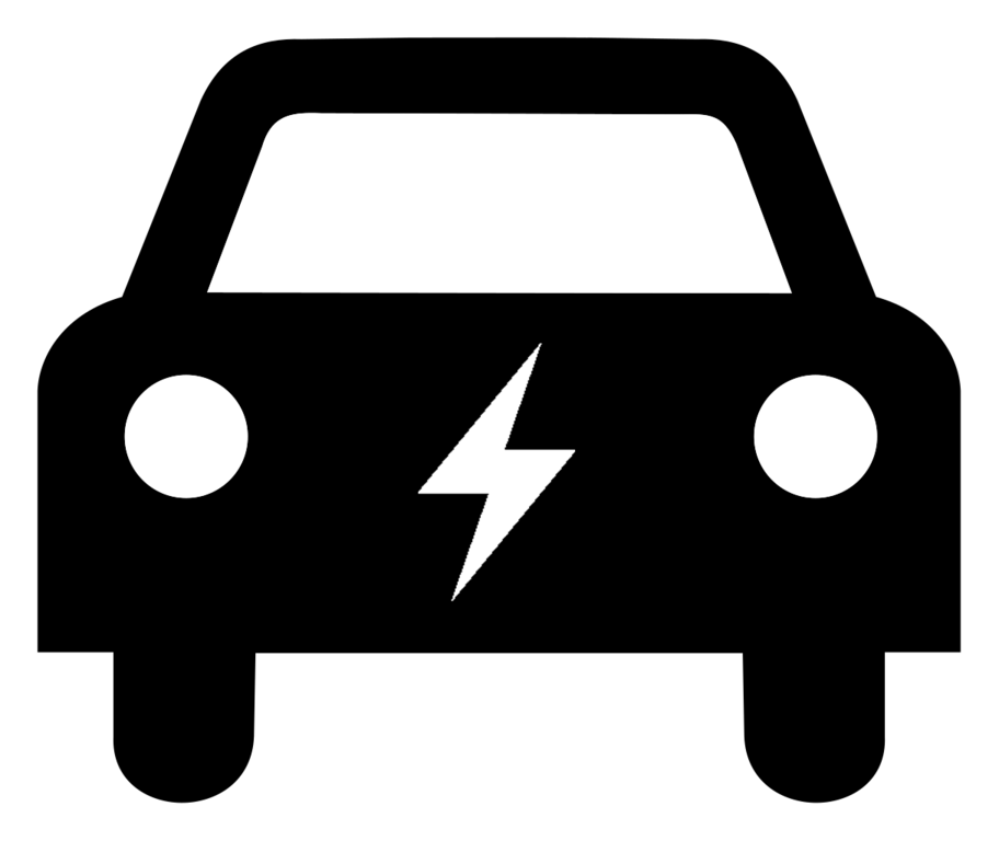 Black Electric Car Bolt Symbol Icon PNG Electric Vehicle Icon