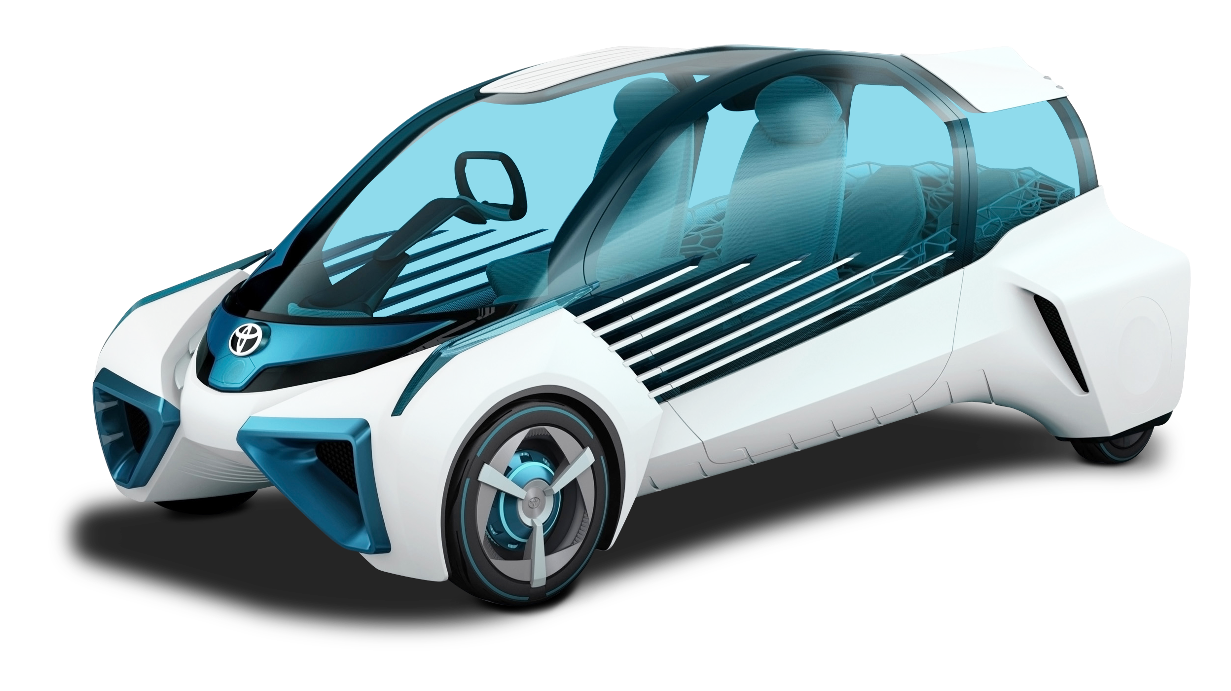 Futuristic White Blue Electric Concept Car Transparent PNG Concept Vehicle