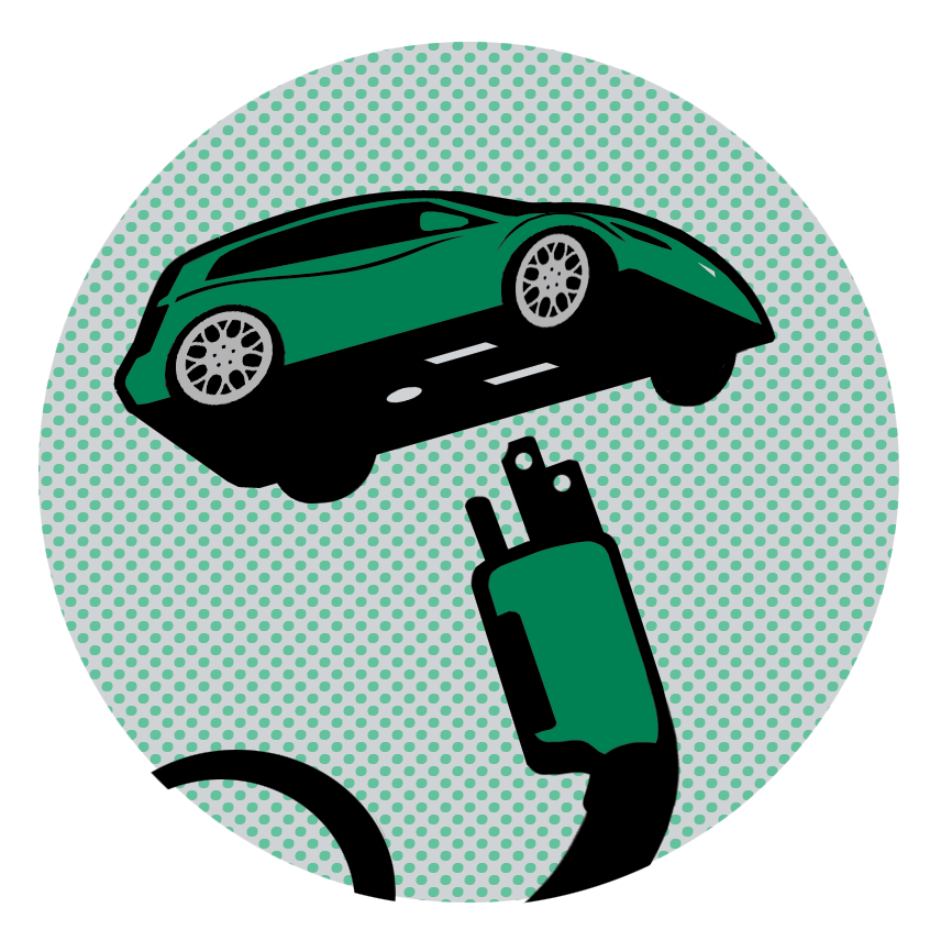 Green Electric Car Charging In Circular Eco Badge Transparent PNG Energy Graphic