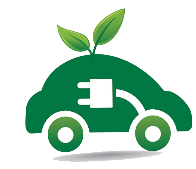 Green Electric Car With Leaf And Charging Plug Symbol PNG Eco Vehicle Icon