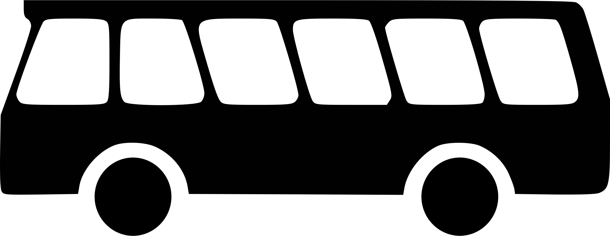 Black Passenger Bus Side View Icon