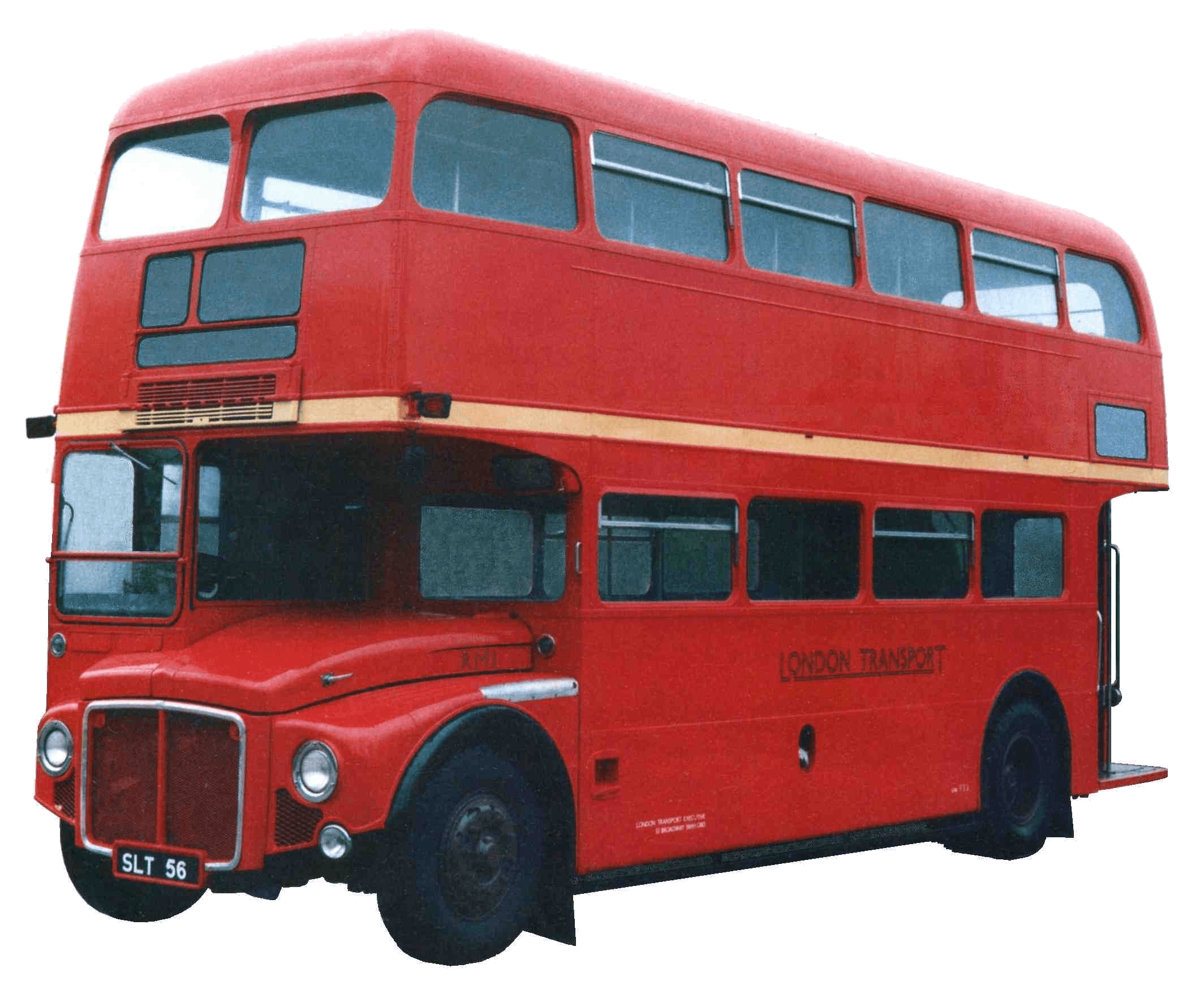 Classic Red Double Decker London Bus PNG City Bus Illustration