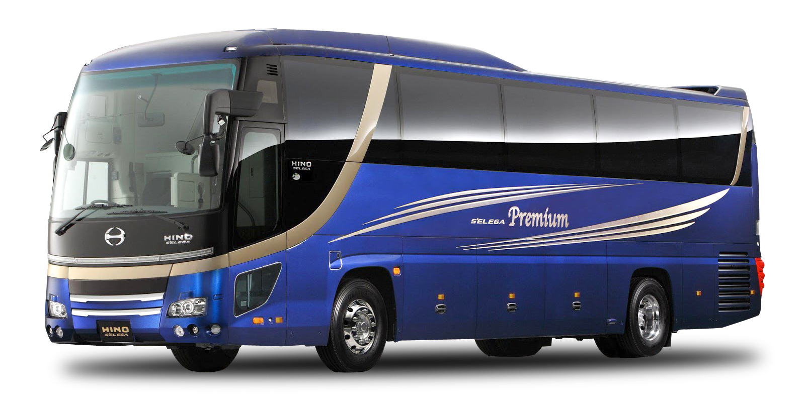Blue Hino Selega Premium Tour Coach Bus