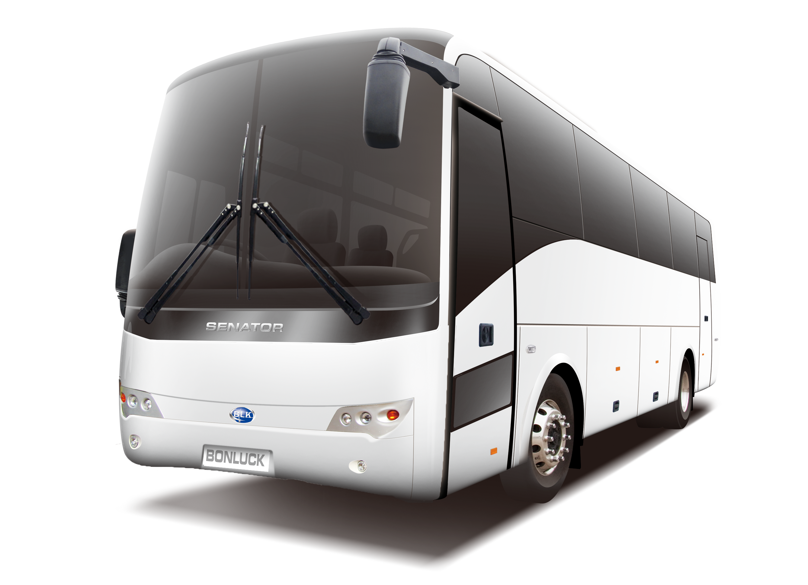 Silver Luxury Coach Bus Rear Three Quarter View PNG Coach Bus Image