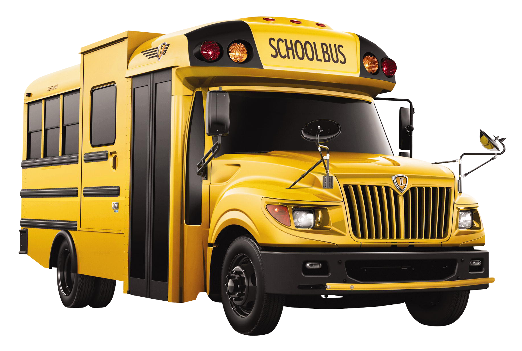 Yellow American School Bus Front Side View PNG School Transport Image