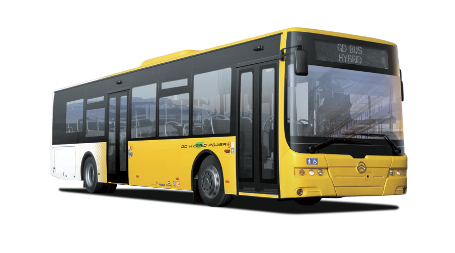 Yellow Modern City Transit Bus Side View City Bus PNG Illustration