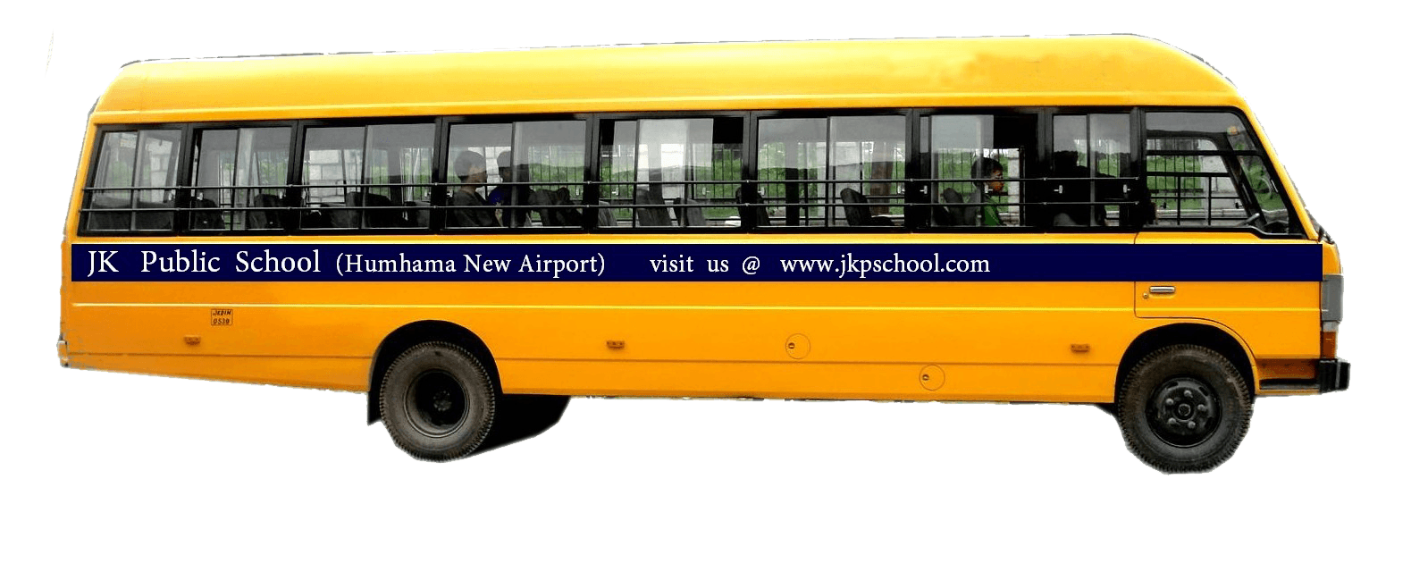 Yellow School Bus Side View With Black Stripe School Bus PNG Artwork