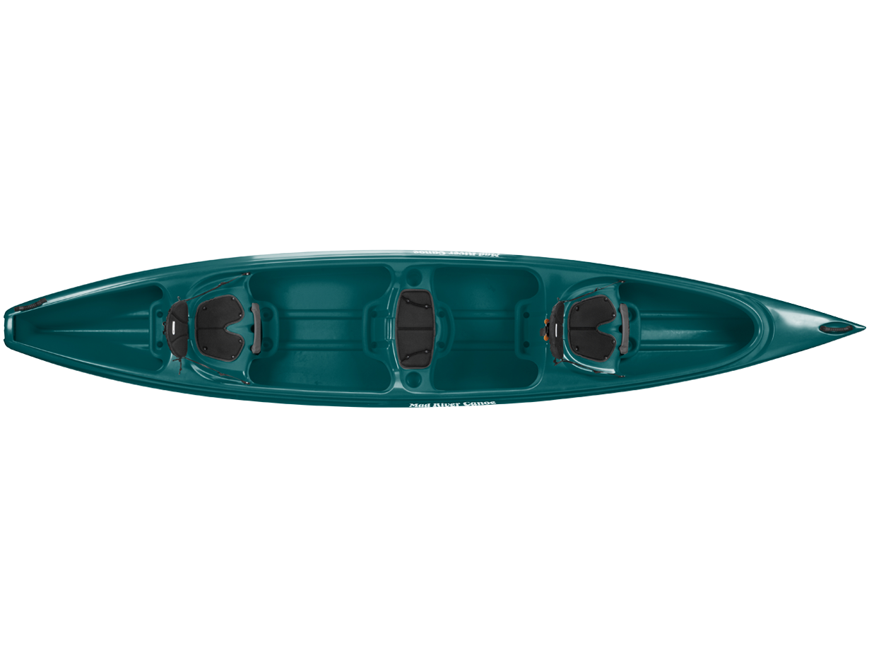 Dark Teal Kayak Top View With Seats PNG Kayak Illustration
