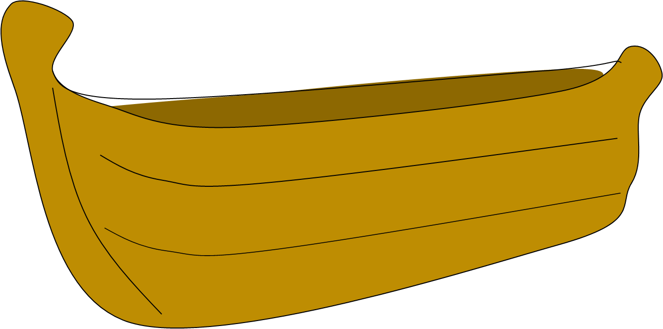 Golden Brown Canoe Side View Icon Canoe PNG Clipart