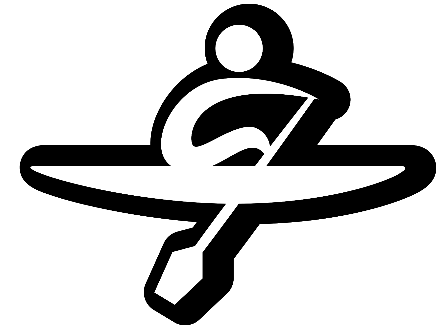 Person Paddling Kayak Canoe Outline Icon PNG Kayaking Symbol