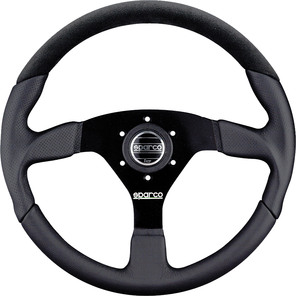 Black Leather Car Steering Wheel With Control Buttons Automotive PNG Steering Graphic