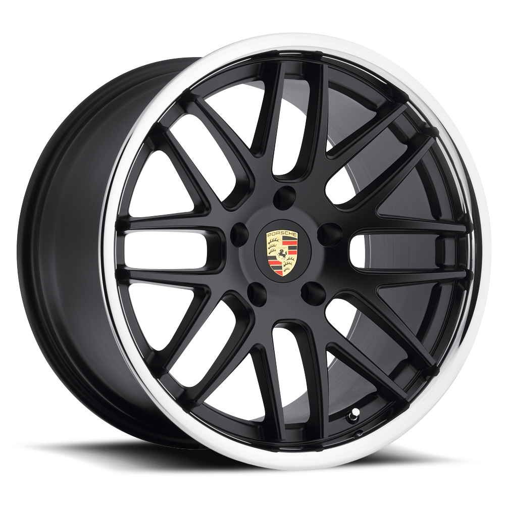 Black Sport Alloy Wheel Rim With Detailed Spokes PNG Auto Part Clipart