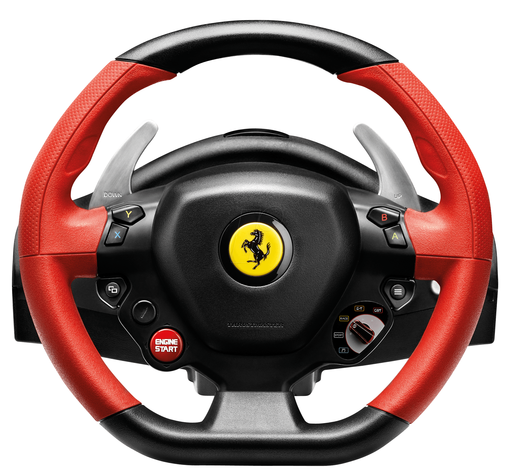 Red Black Performance Car Steering Wheel Front View Steering Wheel PNG Illustration