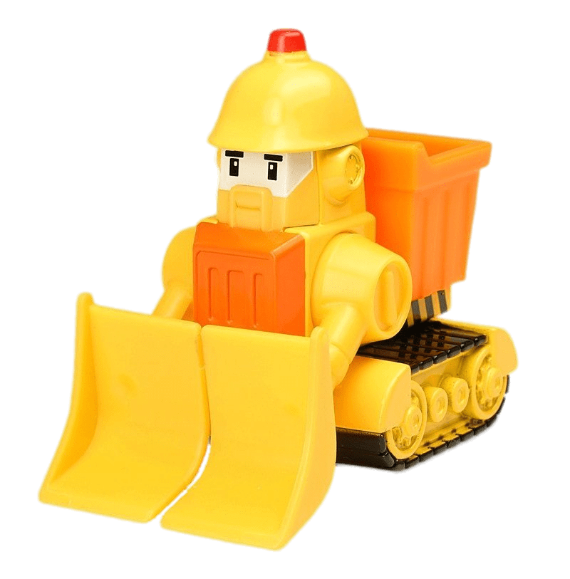 Cute Yellow Cartoon Toy Bulldozer Kids Construction PNG Clipart