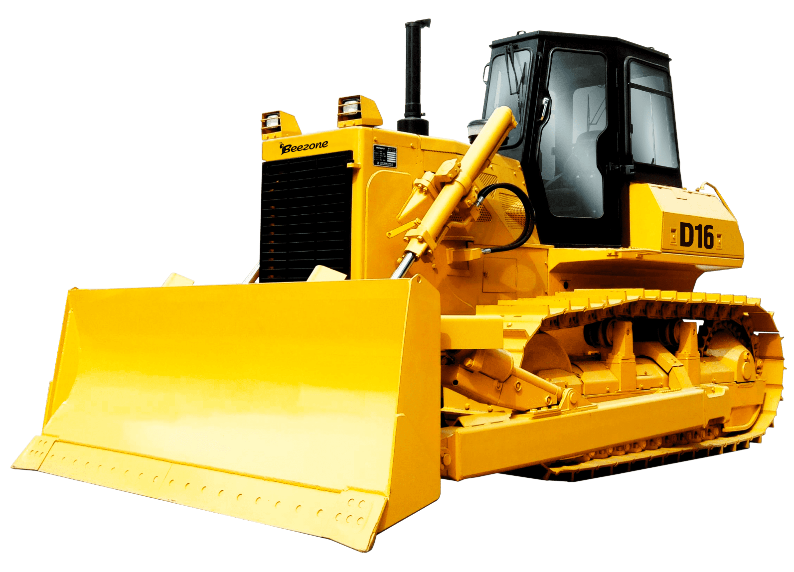 Yellow Crawler Bulldozer With Wide Front Blade PNG Heavy Equipment Illustration