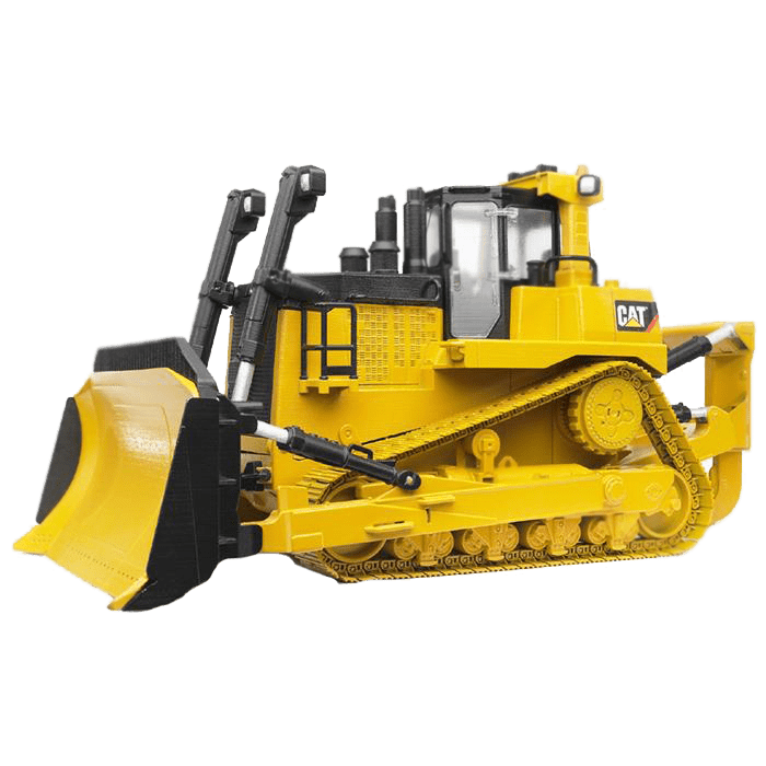Yellow Crawler Dozer With Black Track Treads Bulldozer PNG Illustration