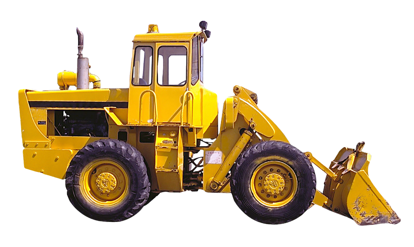 Yellow Wheel Loader With Front Scoop Bucket PNG Loader Illustration