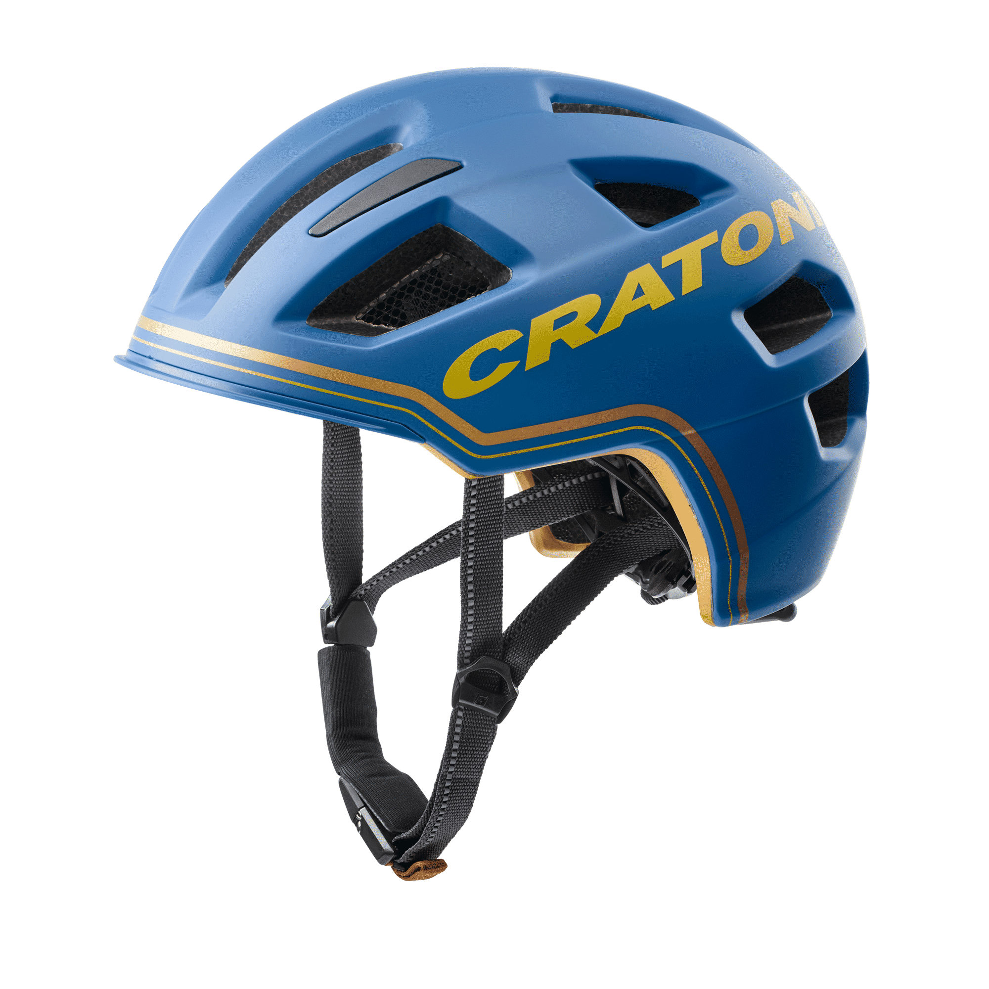 Blue Road Cycling Helmet With Chin Straps PNG Bicycle Helmet Artwork