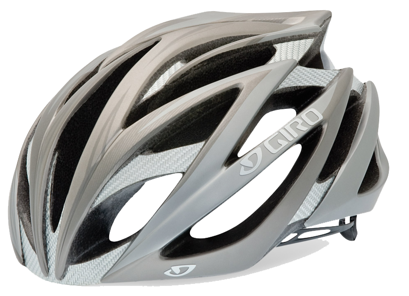 Gray White Aero Cycling Helmet With Curved Vents Transparent PNG Bicycle Gear