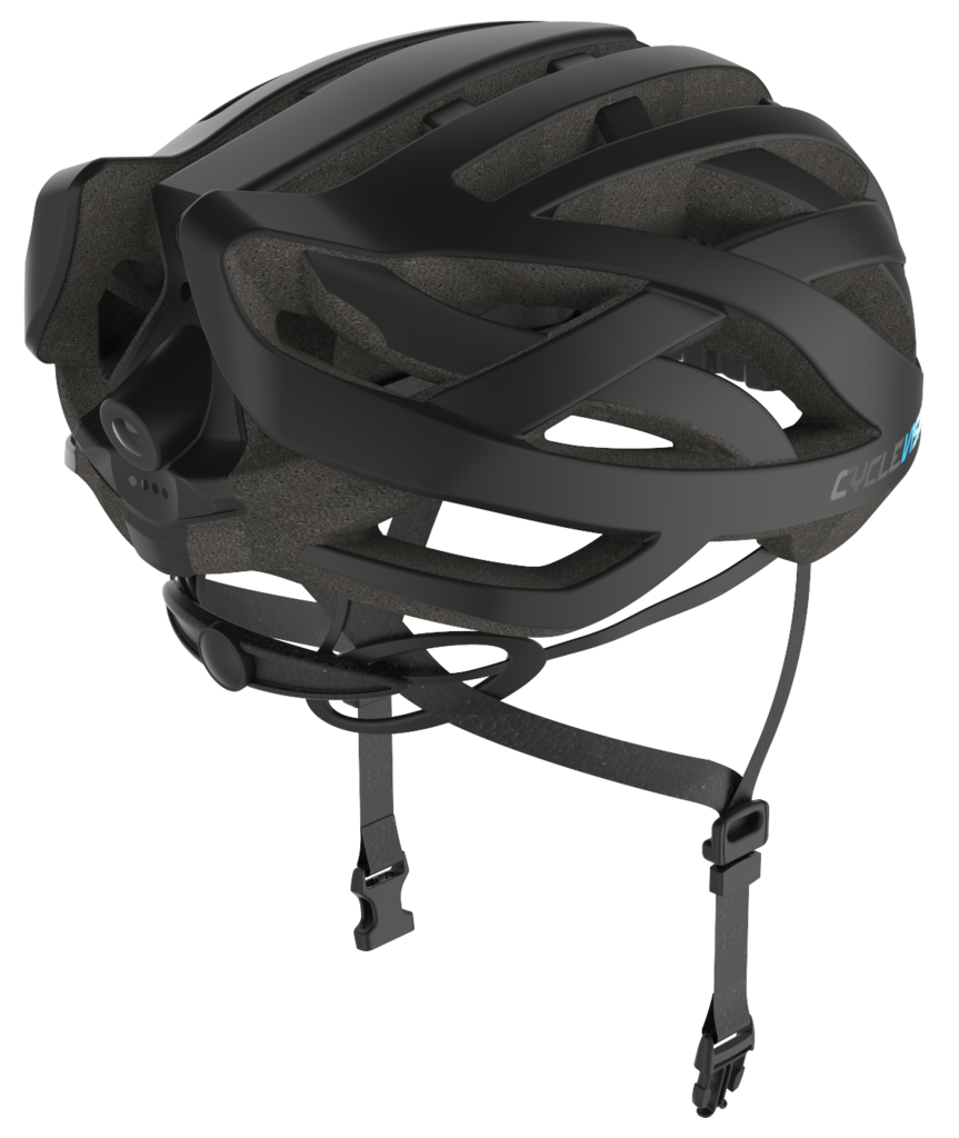 Matte Black Road Bike Helmet With Chin Strap PNG Bicycle Helmet Clipart