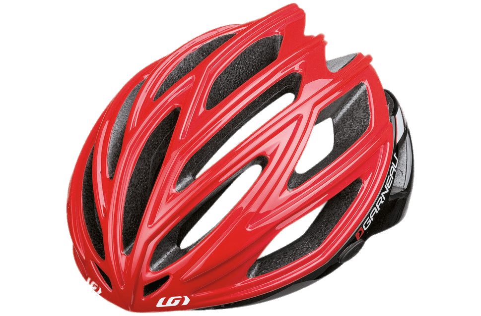 Red Black Lightweight Road Cycling Helmet Side View Cycling Helmet PNG Graphic