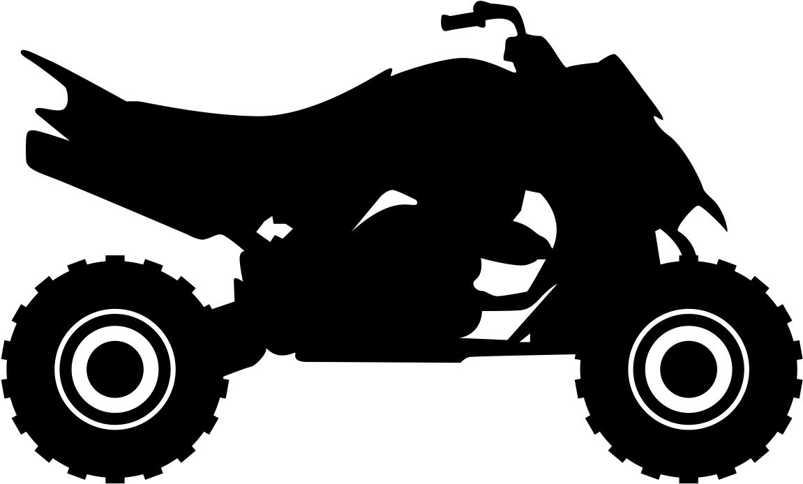 Black ATV And Rider Side View Silhouette Transparent PNG ATV Icon