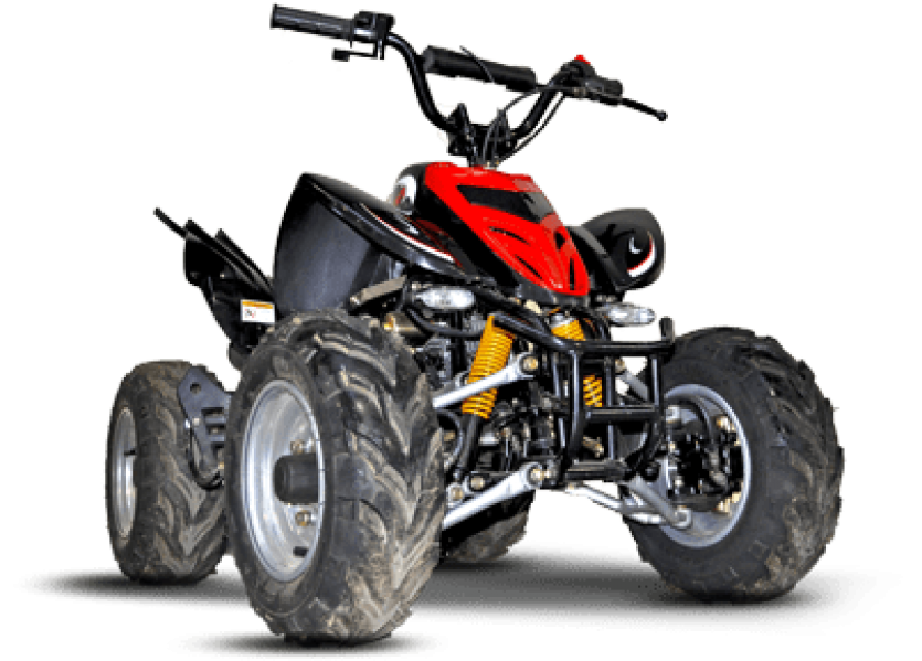 Black Red Sport Quad Bike Side View ATV PNG Product Graphic