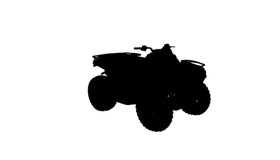 Black Utility ATV Silhouette Side View Transparent PNG ATV Silhouette