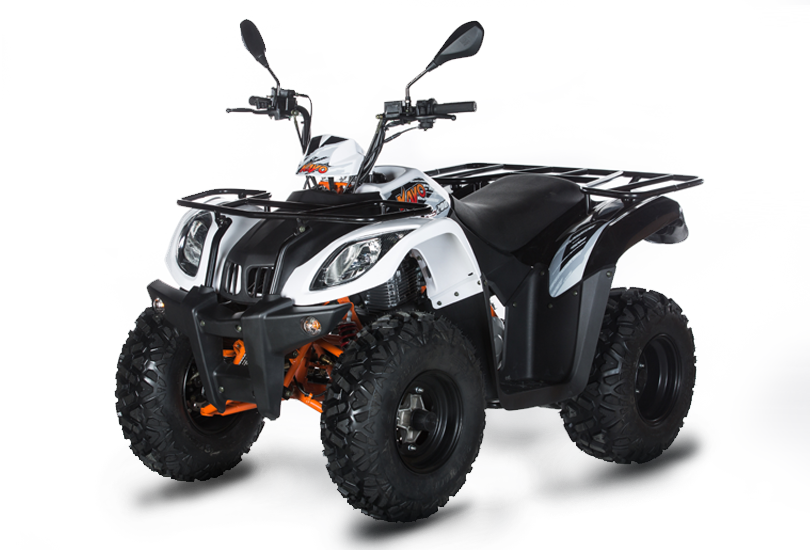 Black White All Terrain Quad Bike With Large Tires PNG Off Road Vehicle Graphic