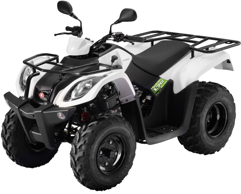 Black White Utility ATV With Front And Rear Racks ATV PNG Graphic