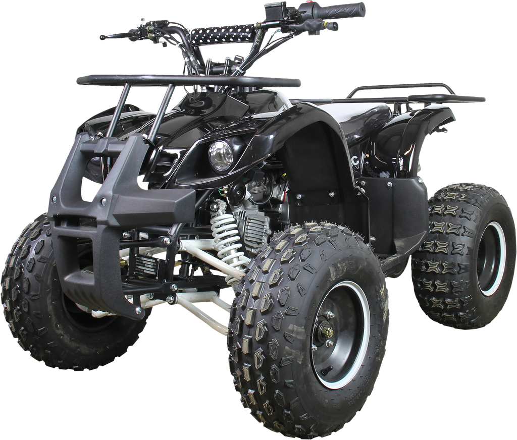 Dark Gray Sport Quad Bike With Front Rack Transparent Background PNG Image