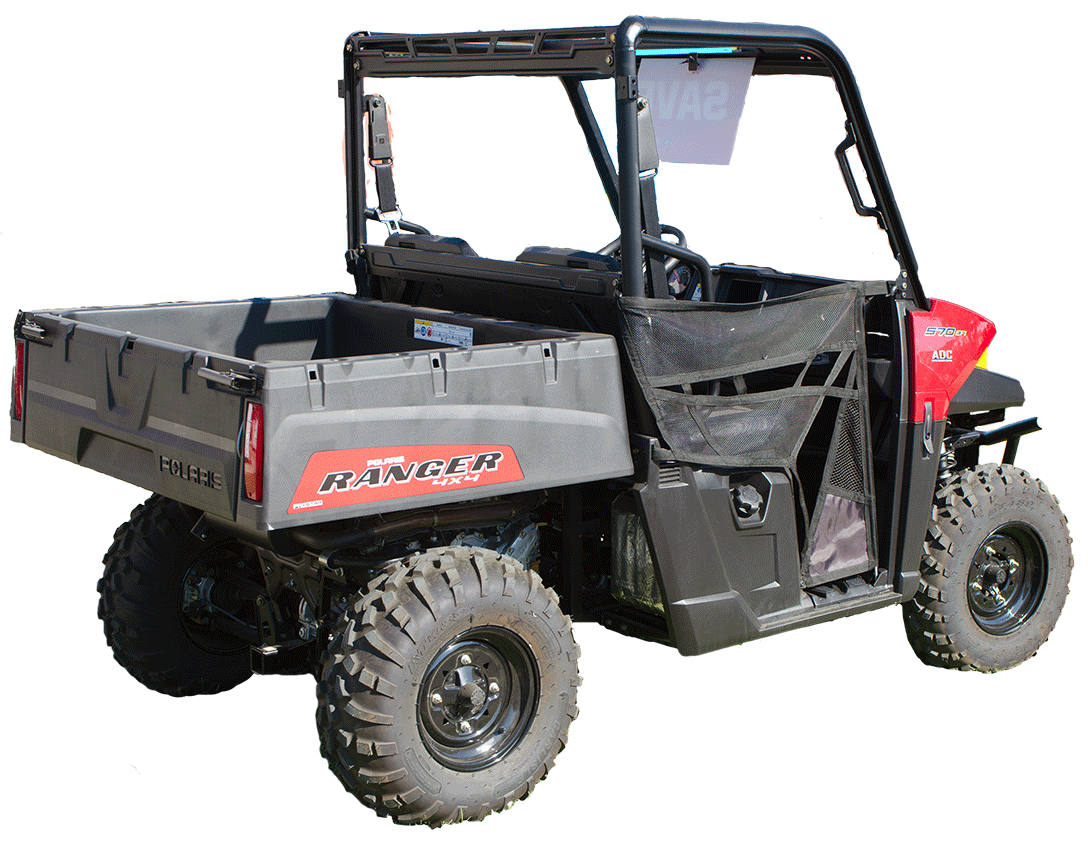 Gray Utility Side By Side ATV With Cargo Bed PNG Work Vehicle Image