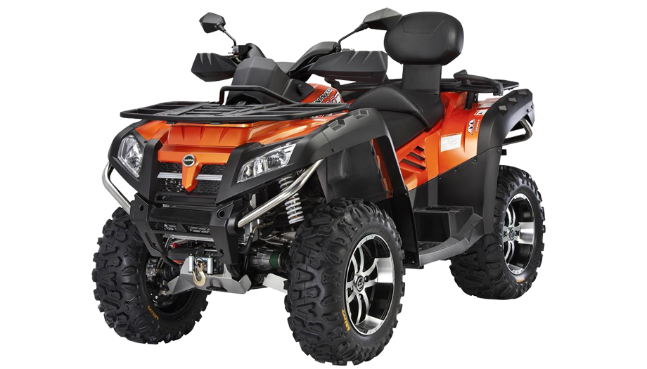 Orange Black Side By Side Utility Quad With Roll Cage PNG Utility ATV Image