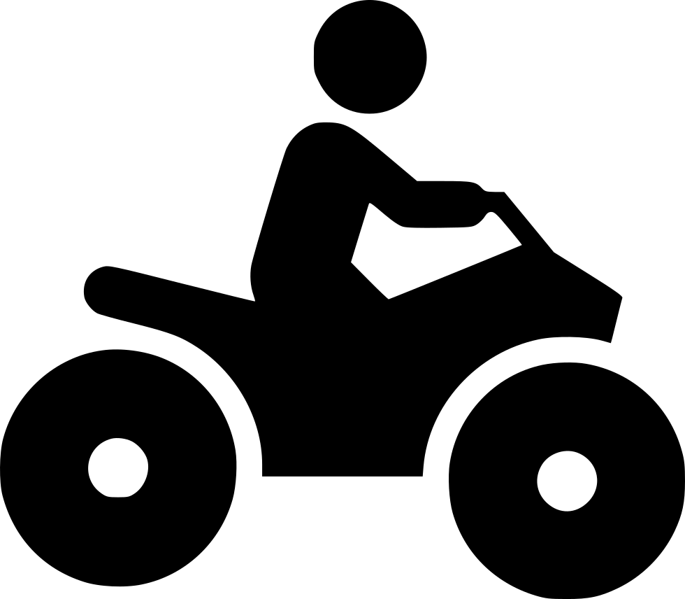 Person Riding Four Wheel Quad Bike Icon Transparent PNG Rider Graphic