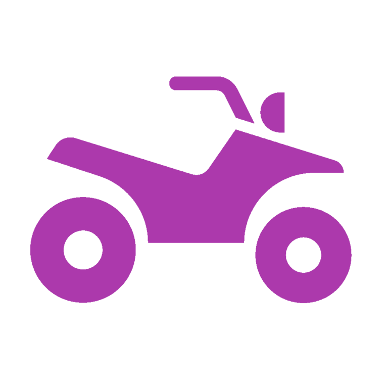Purple Four Wheel ATV Silhouette Icon Transparent Background PNG Image