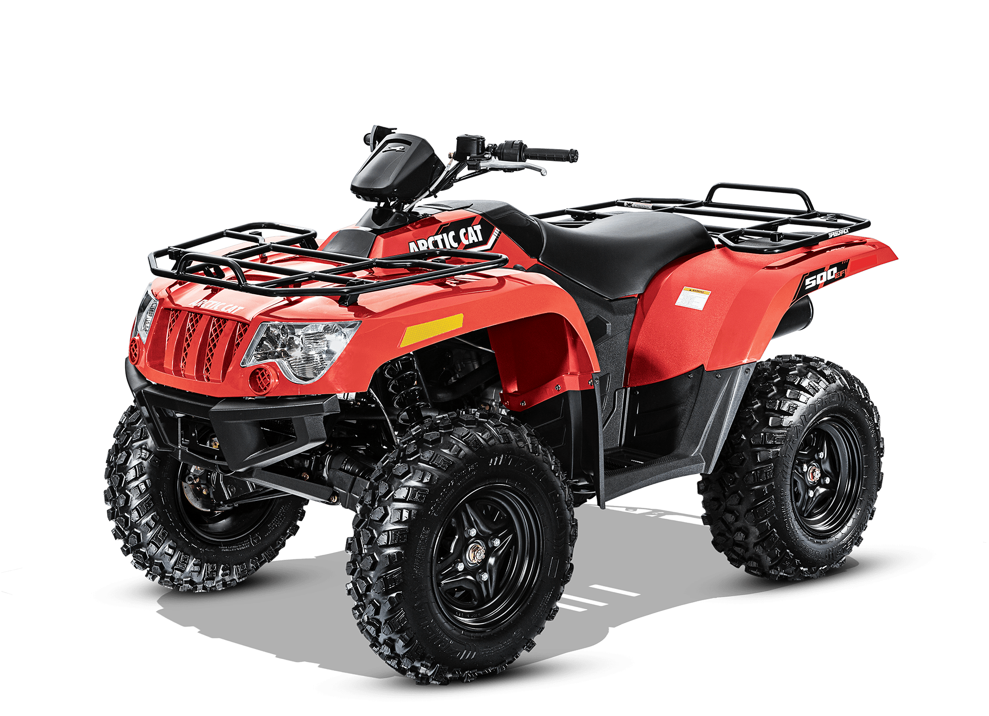 Red Black All Terrain Quad Bike Side View Transparent PNG Vehicle Graphic