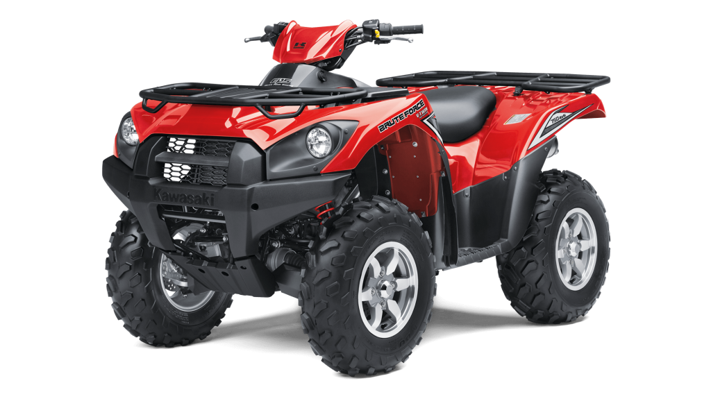 Red Black Utility ATV With Rear Cargo Rack PNG ATV Image