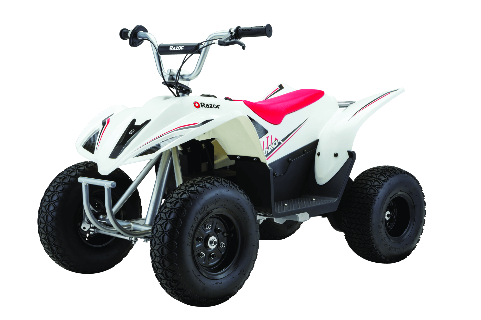White Pink Sport ATV With Oversized Tires Four Wheeler PNG Image