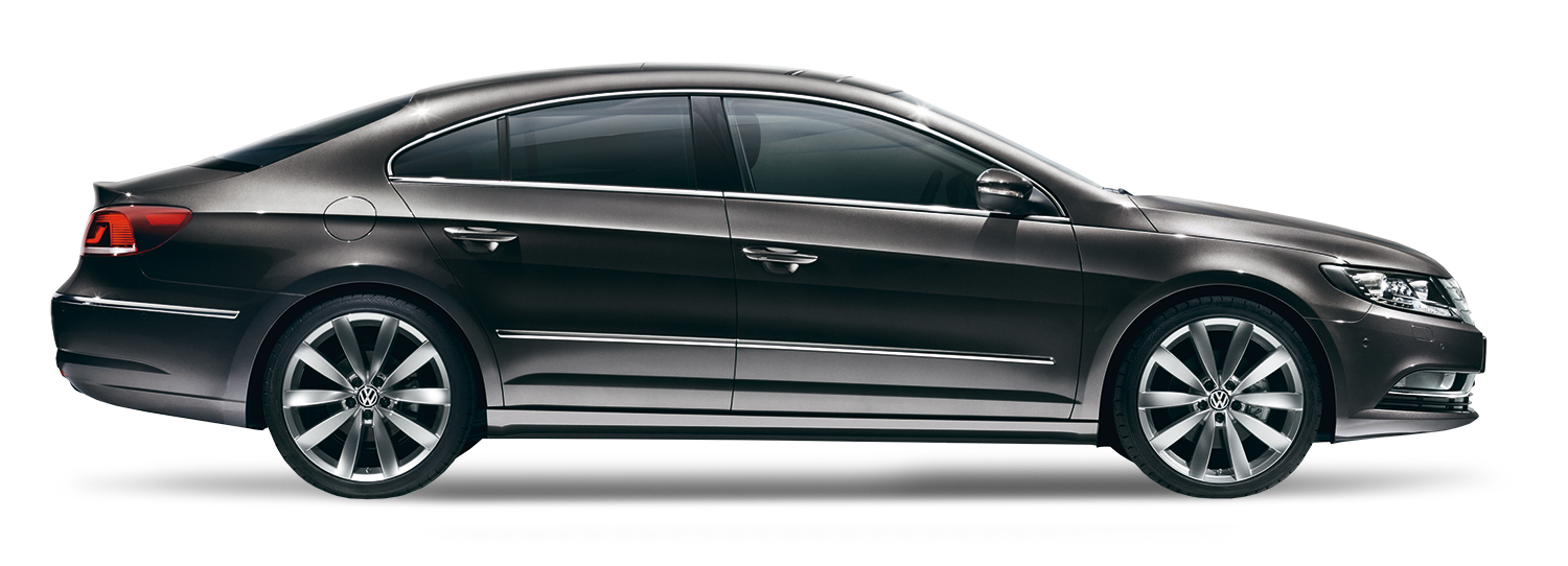 Black Volkswagen Passat Luxury Sedan Side View PNG Executive Car Graphic