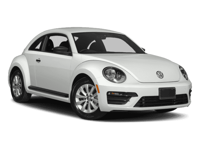 White Volkswagen Beetle Coupe Front Side View Classic Beetle PNG Graphic