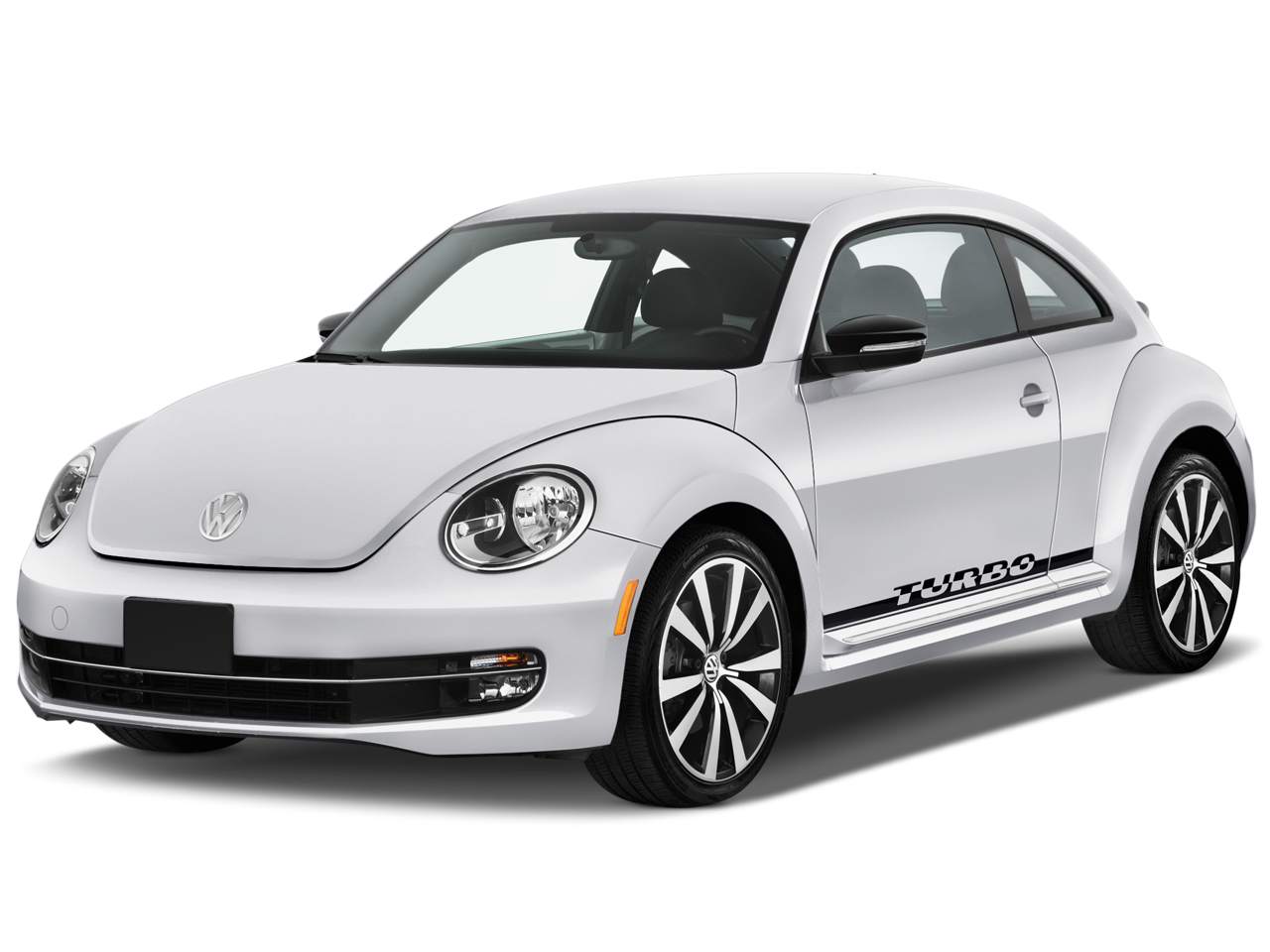 White Volkswagen Beetle Coupe Side View PNG Beetle Vehicle Clipart