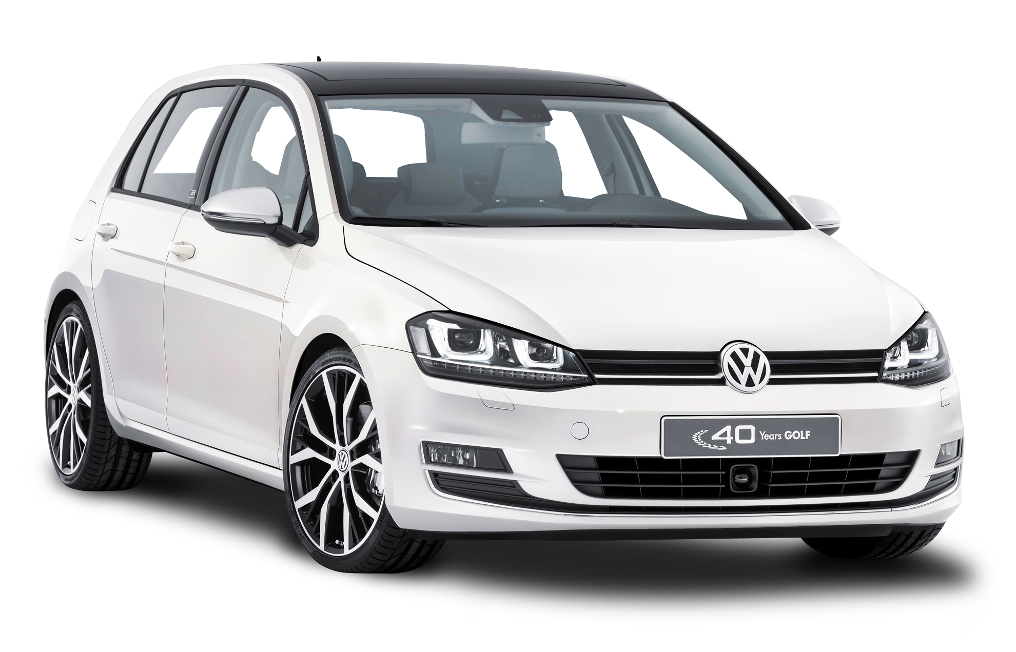 White Volkswagen Golf Wagon With Roof Rails PNG Estate Car Graphic