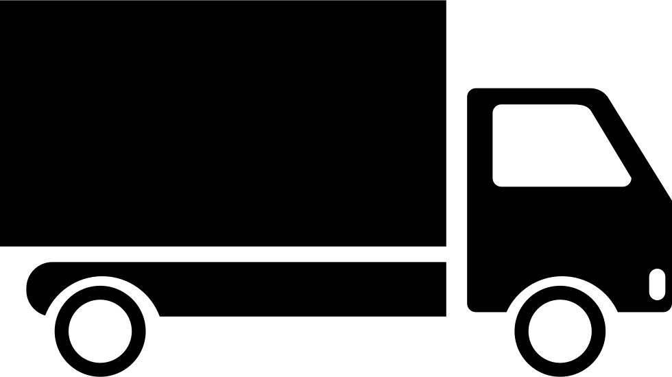 Black Box Truck Side View Silhouette Icon Transparent PNG Truck Symbol